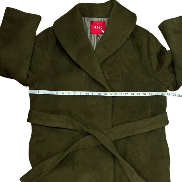 NWT NEW STAUD Dakota Belted Wool Alpaca Blend Coat - Picture 7 of 10